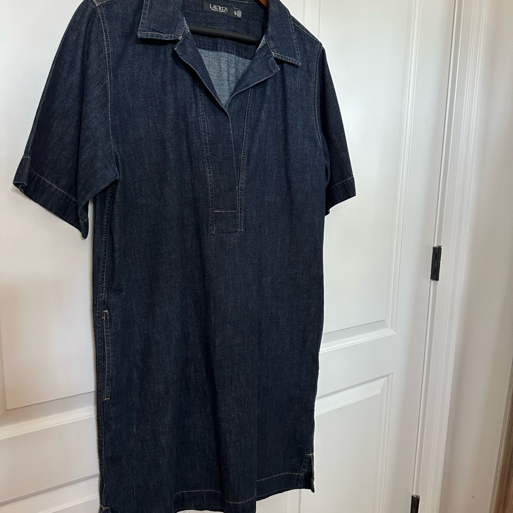 Denim popover dress